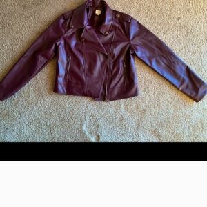 A New Day Burgundy Faux Leather Jacket